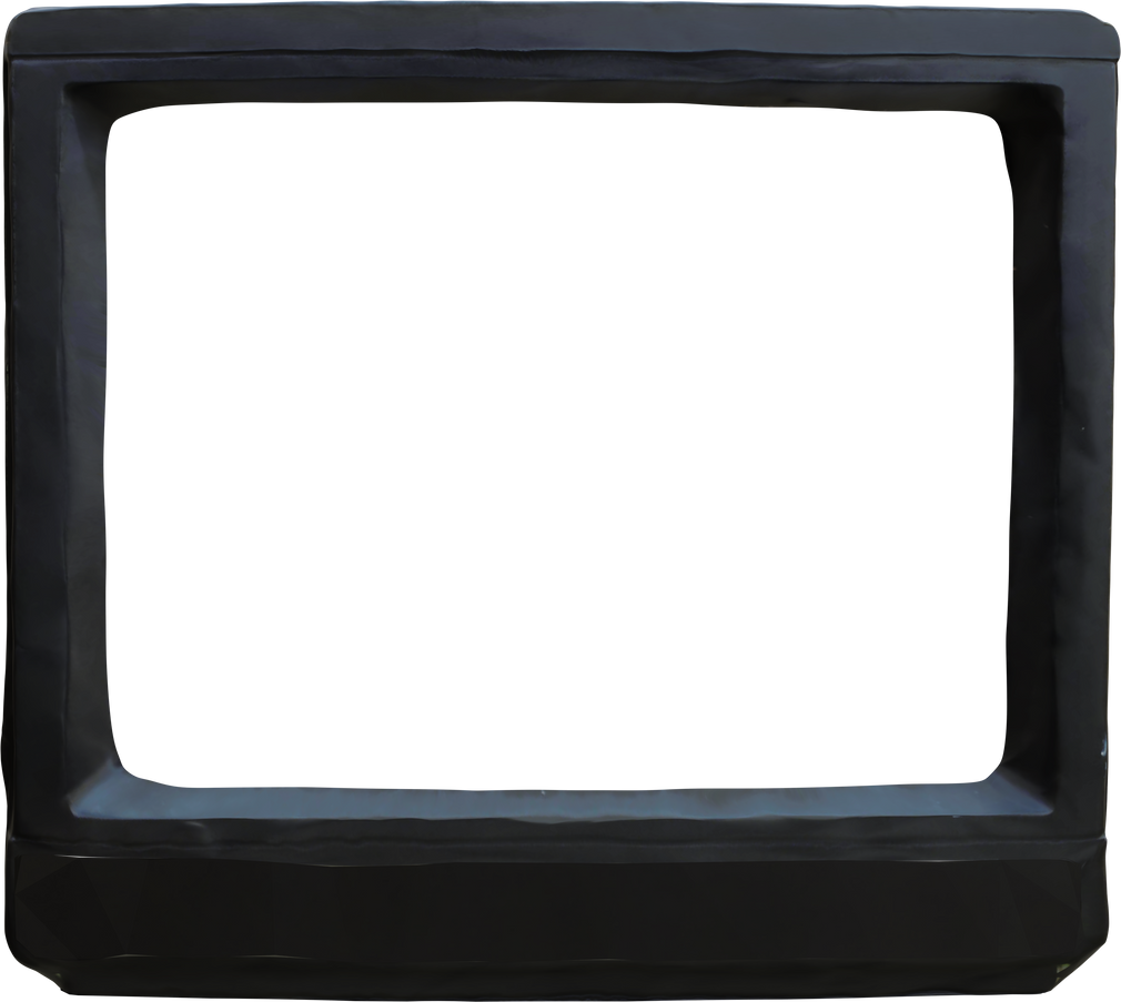 Retro old television isolated on transpatent background